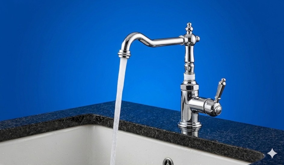 Plumber repairing sink in Edmonton
